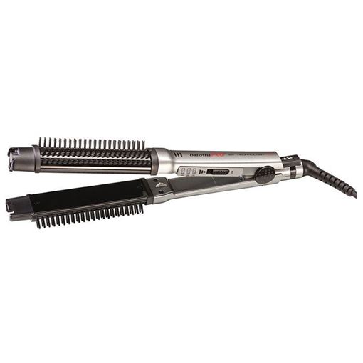 Изображение Универсальный стайлер, утюжок-плойка-брашинг "HYBRID STYLER" - 68W, размер полотен 11Х3,2Х3,2см,с микрометрическим металлическим покрытием, для выпрямления, завивки и укладки волос, 3 режима нагрева от 170 до 230С°.