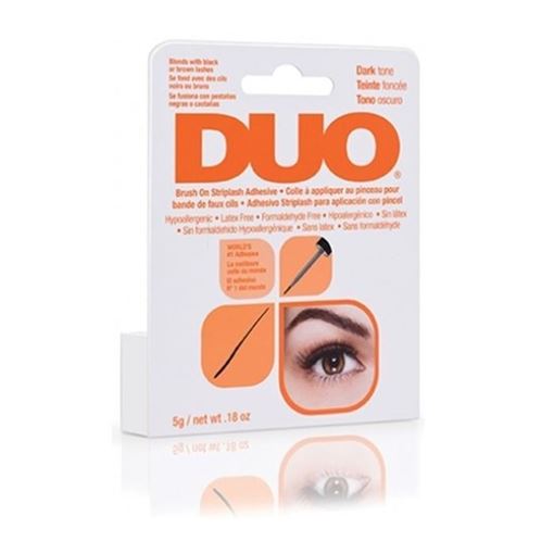 Изображение Клей для подиумных ресниц "DUO BRUSH ON STRIPLASH ADHESIVE BLACK", с витаминами А, С и Е, водостойкий, черный, 5гр.