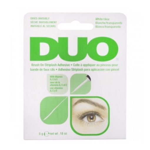 Изображение Клей для подиумных ресниц "DUO BRUSH ON STRIPLASH ADHESIVE CLEAR", с витаминами А, С и Е, водостойкий, прозрачный, 5гр.