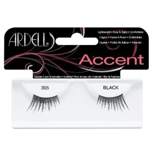 Изображение Ресницы подиумные "ACCENTS LASHES" для внешних уголков, модель №305, чёрные.