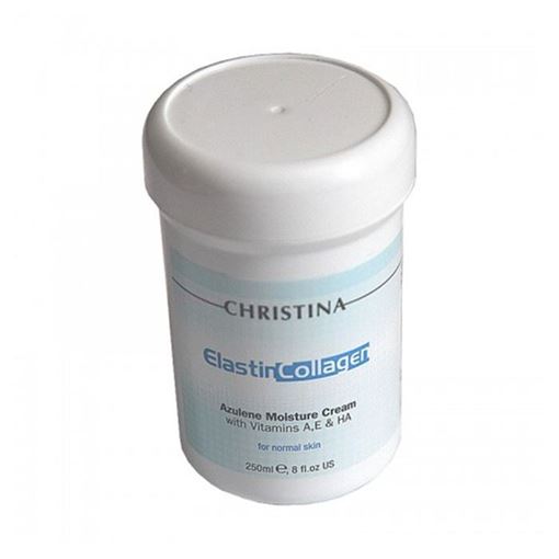 Изображение Elastin Collagen Azulene Moisture Cream With Vit. A, E & HA  - Увлажняющий азуленовый крем с коллагеном и ээластином для нормальной кожи, 250мл.
