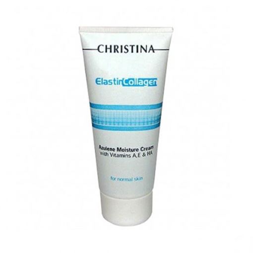 Изображение Elastin Collagen Azulene Moisture Cream With Vit. A, E & HA - Увлажняющий азуленовый крем с коллагеном и ээластином для нормальной кожи, 60мл.