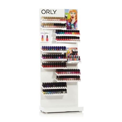 Изображение ORLY Дисплей напольный для лаков 2013г, 165 ячеев на 4 лака каждая, плюс полочка для сезонной коллекции, пустой, размер:ширина 74см, высота 196см, глубина 36см