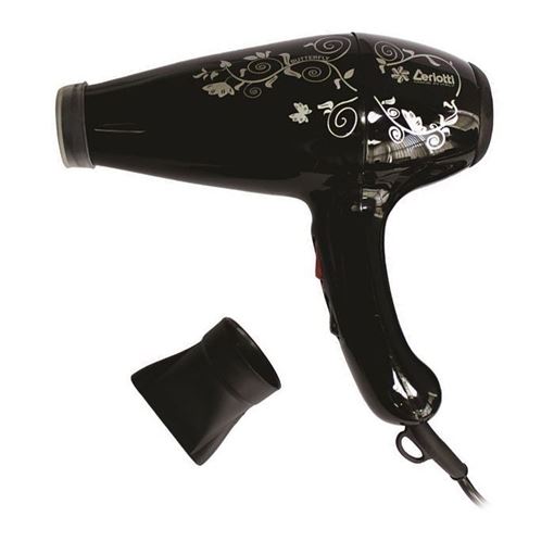 Изображение XX Фен "BUTTERFLY" 2000W, черный с серебристым узором