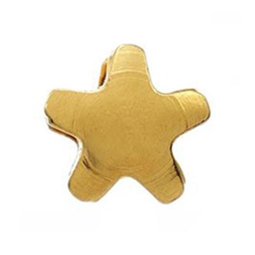Изображение STAR Серьги для прокола ЗВЕЗДА  MINY с позолотой