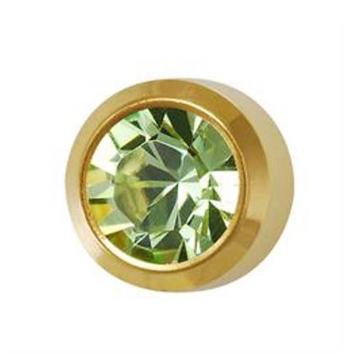 Изображение AUGUST BIRTHSTONE-Камень Хризолит месяц август позолоченный