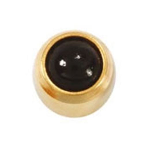 Изображение BLACK ONYX Серьги для прокола в Завальцовке, ЧЕРНЫЙ ОНИКС  MINY