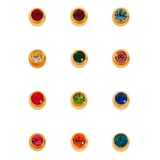 Изображение ASSORTED BIRDHSTONE-Смешанная дюжина позолоченный