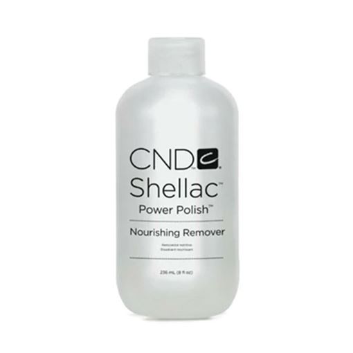 Изображение "SHELLAC NOURISHING REMOVER" - средство для снятия гелевого лака с питательным эффектом, 236мл.
