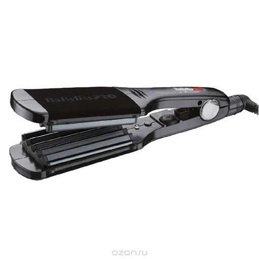 Изображение Утюжок "CRIMPER" 6см микрометрическое металл покрытие, сред. гофра-волна, 5режимов нагрева, с тканью на обратной стороне