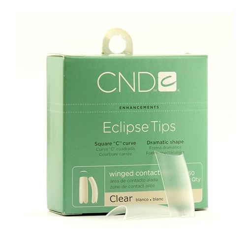 Изображение "ECLIPS CLEAR TIPS №1" - Типсы с выраженной боковой аркой, для ногтей с глубокими боковыми стенками, прозрачные, №1, 50шт.